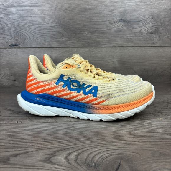 Hoka One One M Mach 5 Running Shoes Men's 10D Yellow White Sneakers 1127893 IVOR - Picture 5 of 13